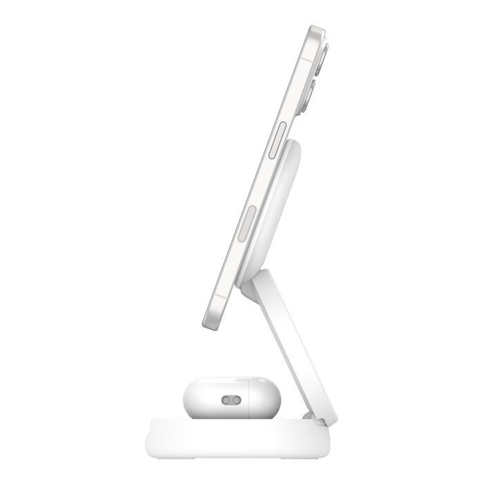 Belkin Boost Charge adjustable magsafe 2-in-1 Charger Qi2 White