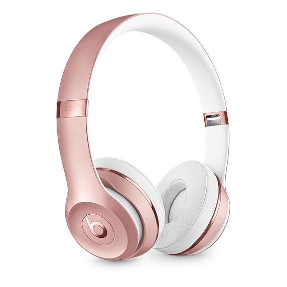Apple Beats Solo3 Bluetooth Headset Icon Collection Rose Gold
