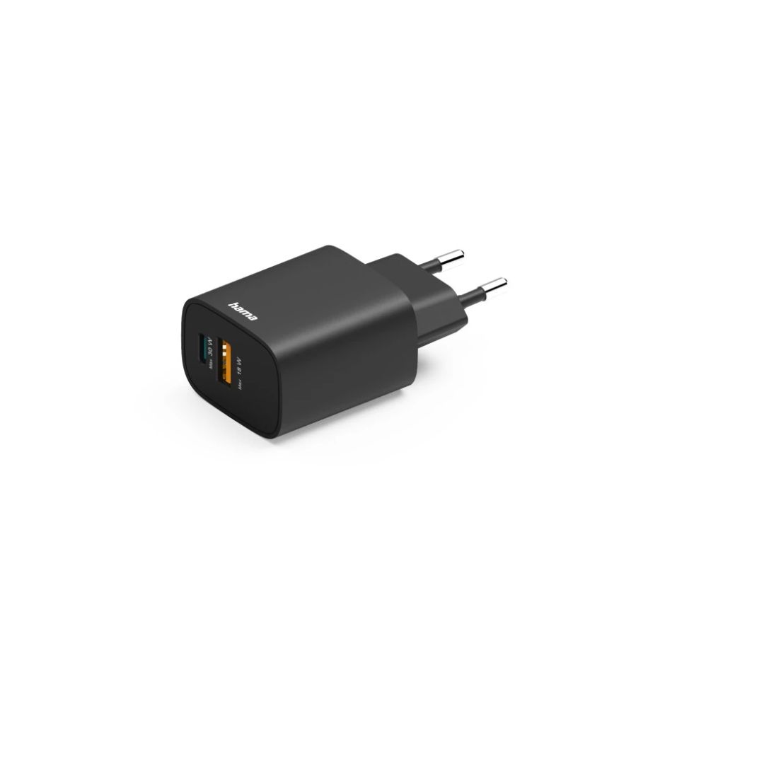 Hama Fast Charger USB-A/C PD 30W Black