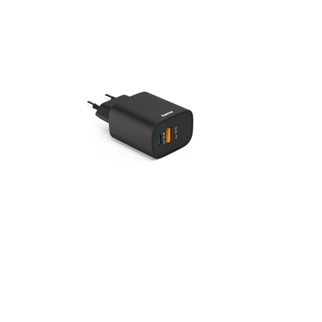 Hama Fast Charger USB-A/C PD 30W Black