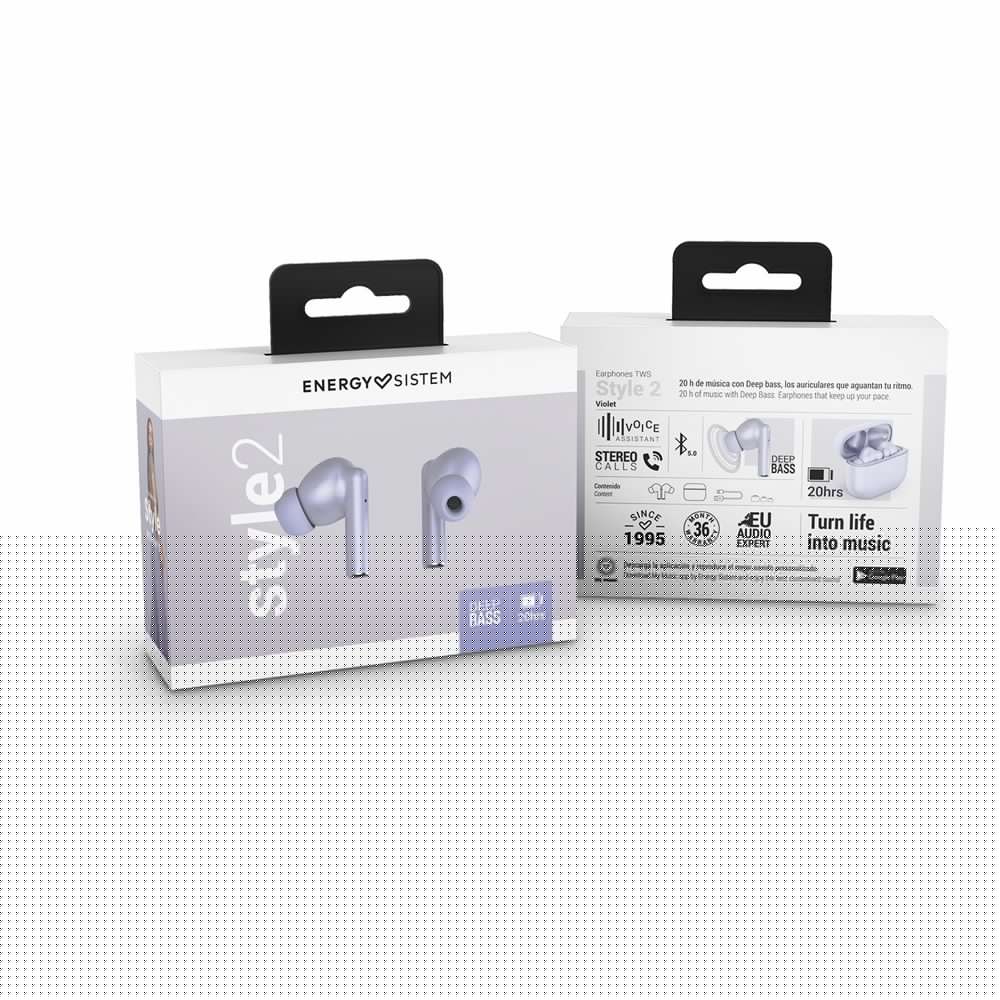 Energy Sistem Style 2 TWS Bluetooth Headset Violet