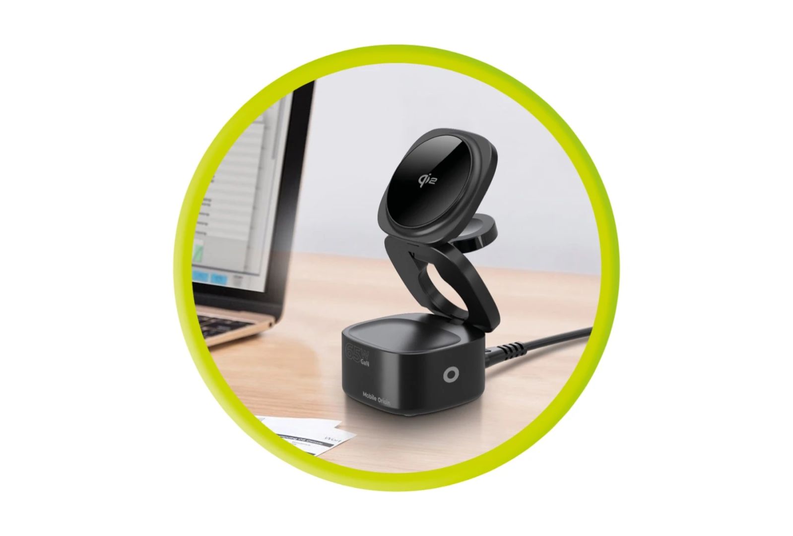 Mobile Origin 65W GaN 5in1 Foldable Qi2 Charger PW1