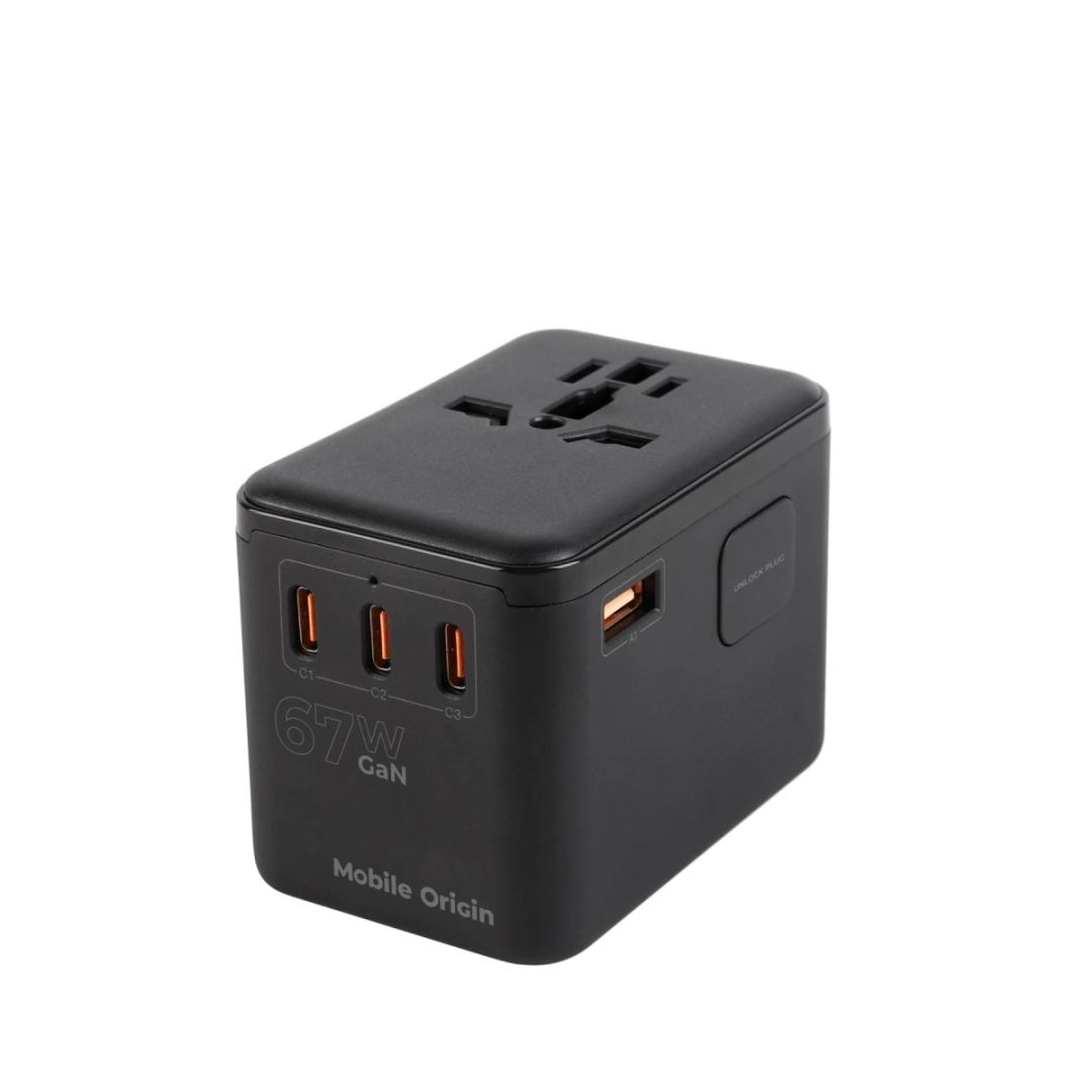Mobile Origin GaN 67W Travel Adapter PW5 EU/UK/US/AUS, 3x USB-C + USB-A