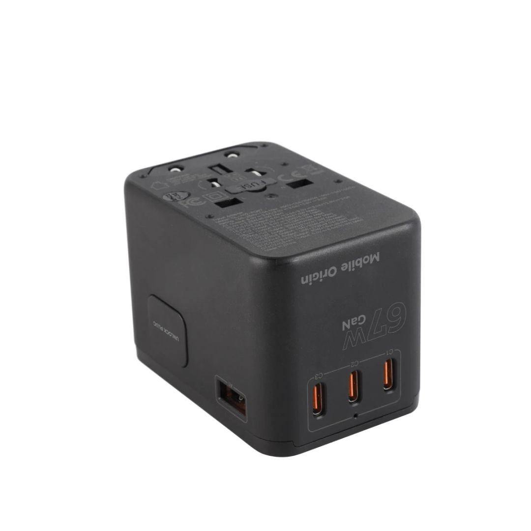 Mobile Origin GaN 67W Travel Adapter PW5 EU/UK/US/AUS, 3x USB-C + USB-A