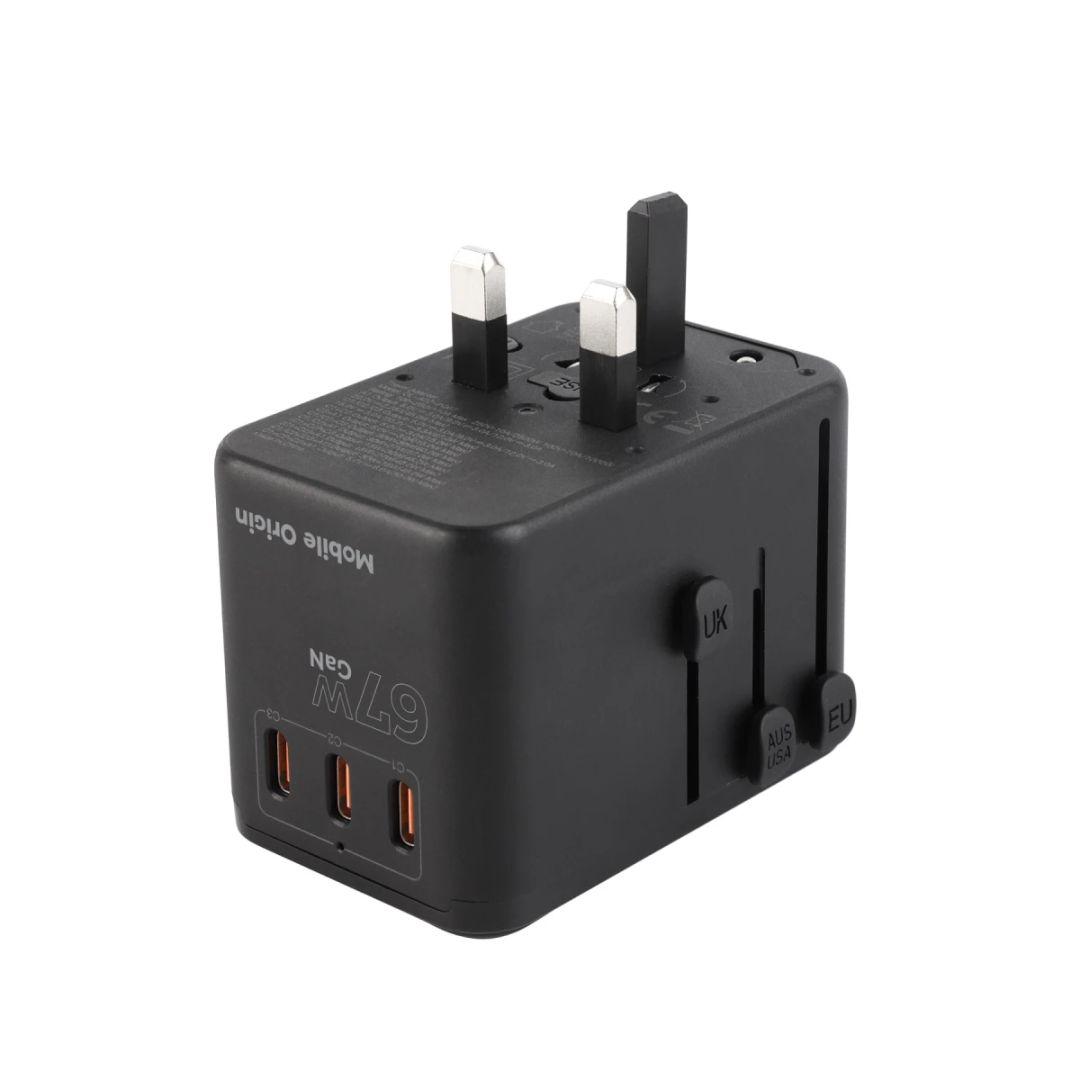 Mobile Origin GaN 67W Travel Adapter PW5 EU/UK/US/AUS, 3x USB-C + USB-A