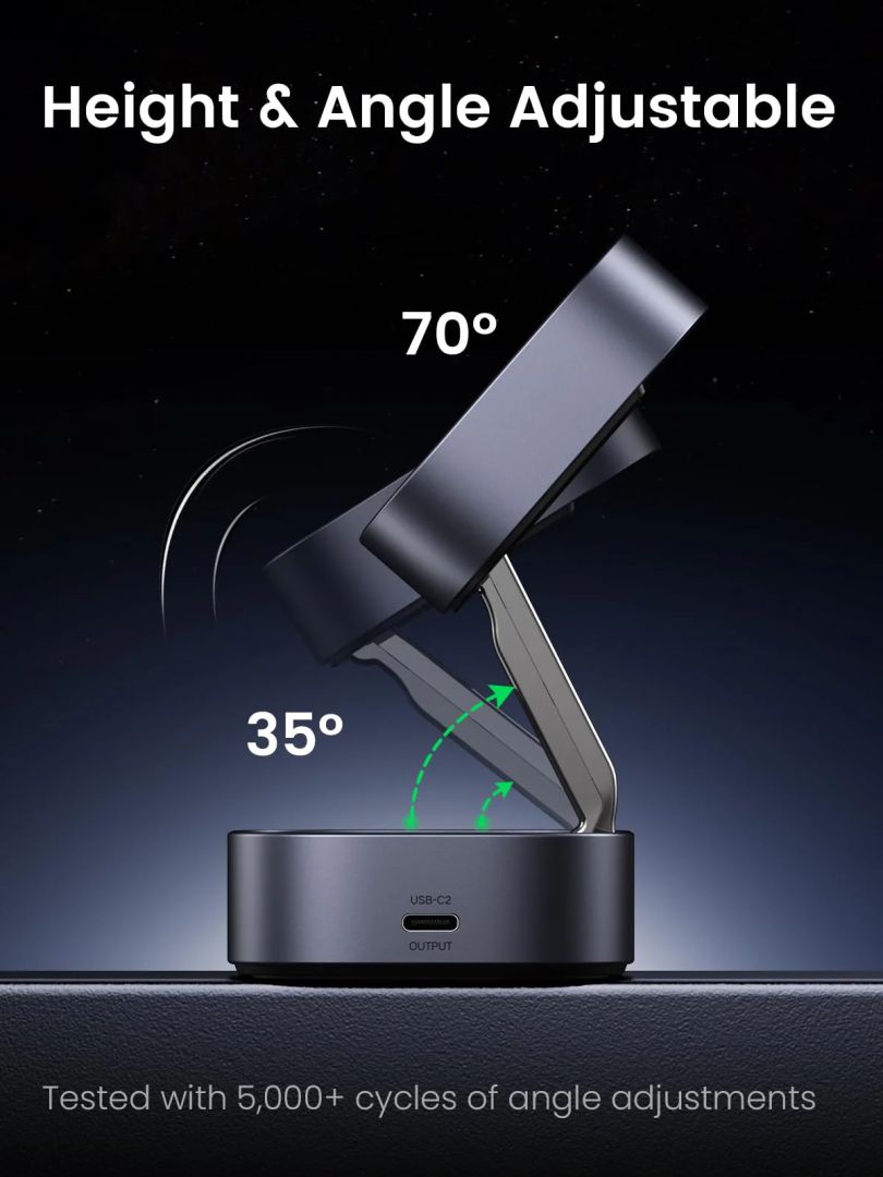 UGREEN Qi2 15W MagFlow 2-in-1 Wireless Charger Grey