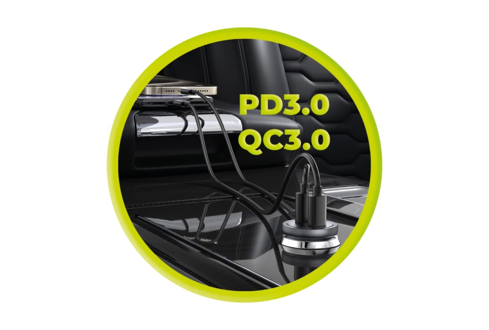 Mobile Origin Metal Car Charger 30W CA13, 2x USB-C Black