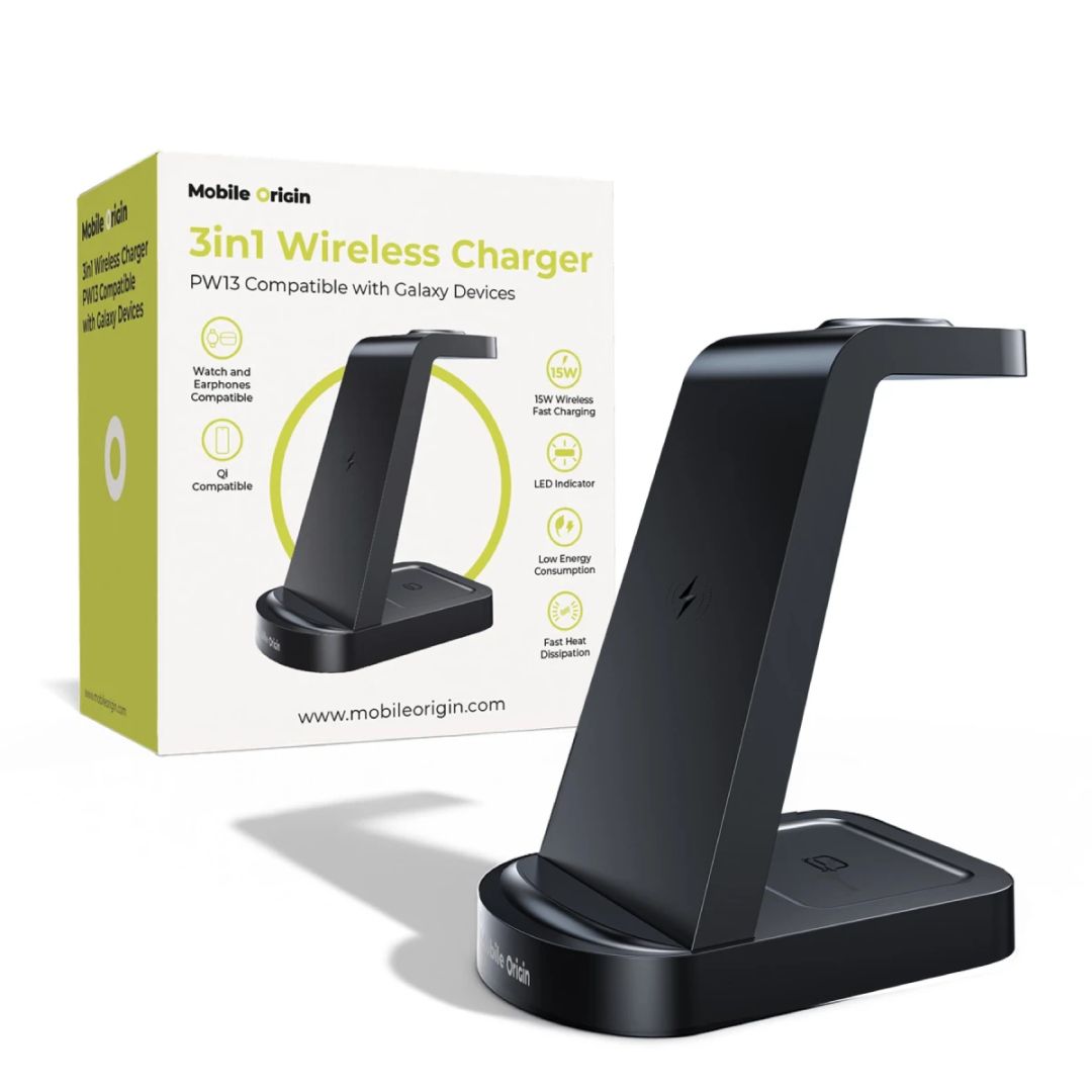 Mobile Origin 3in1 Wireless Charger PW13 Samsung Compatible