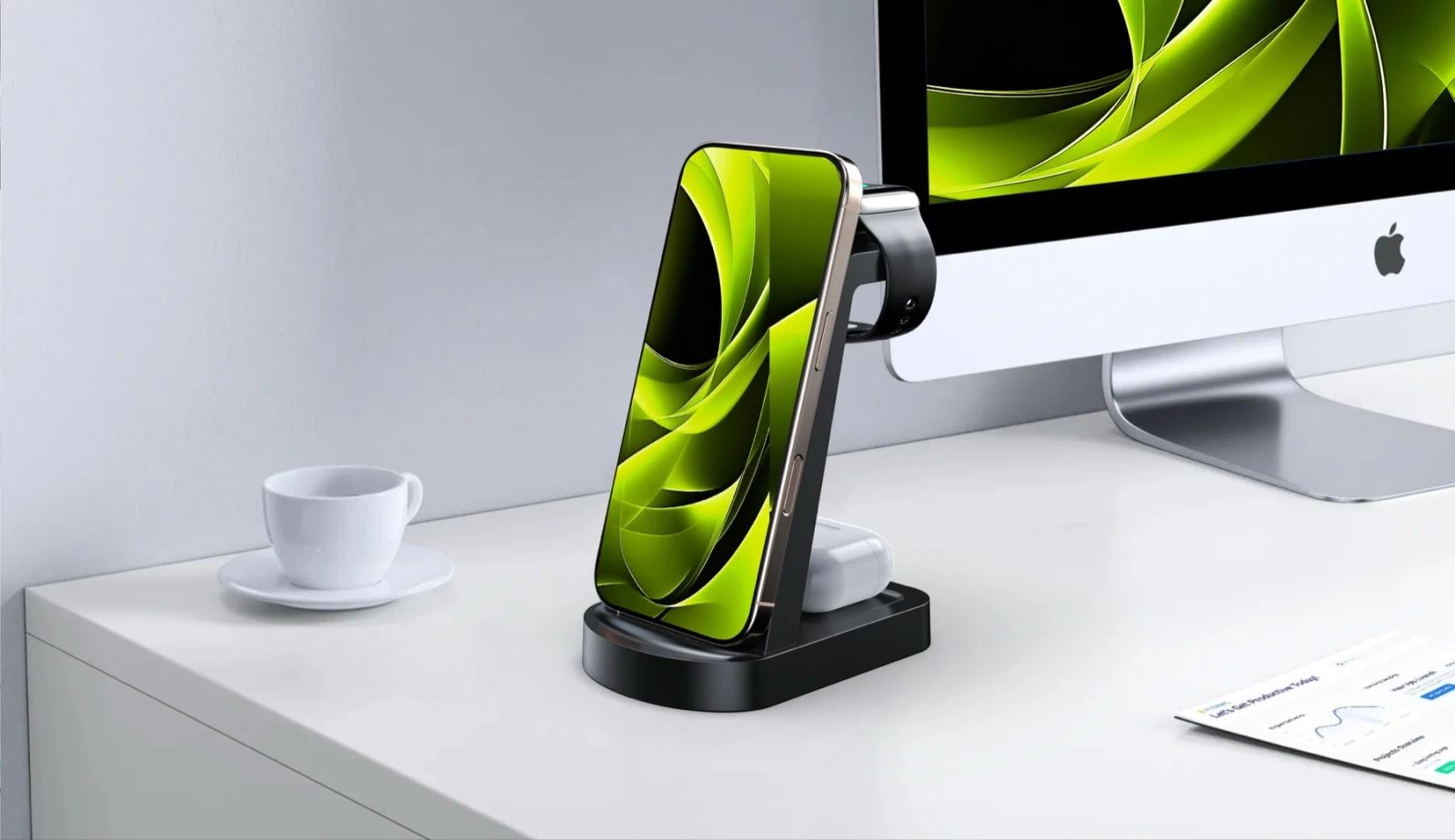 Mobile Origin 3in1 Wireless Charger PW14 iPhone Compatible