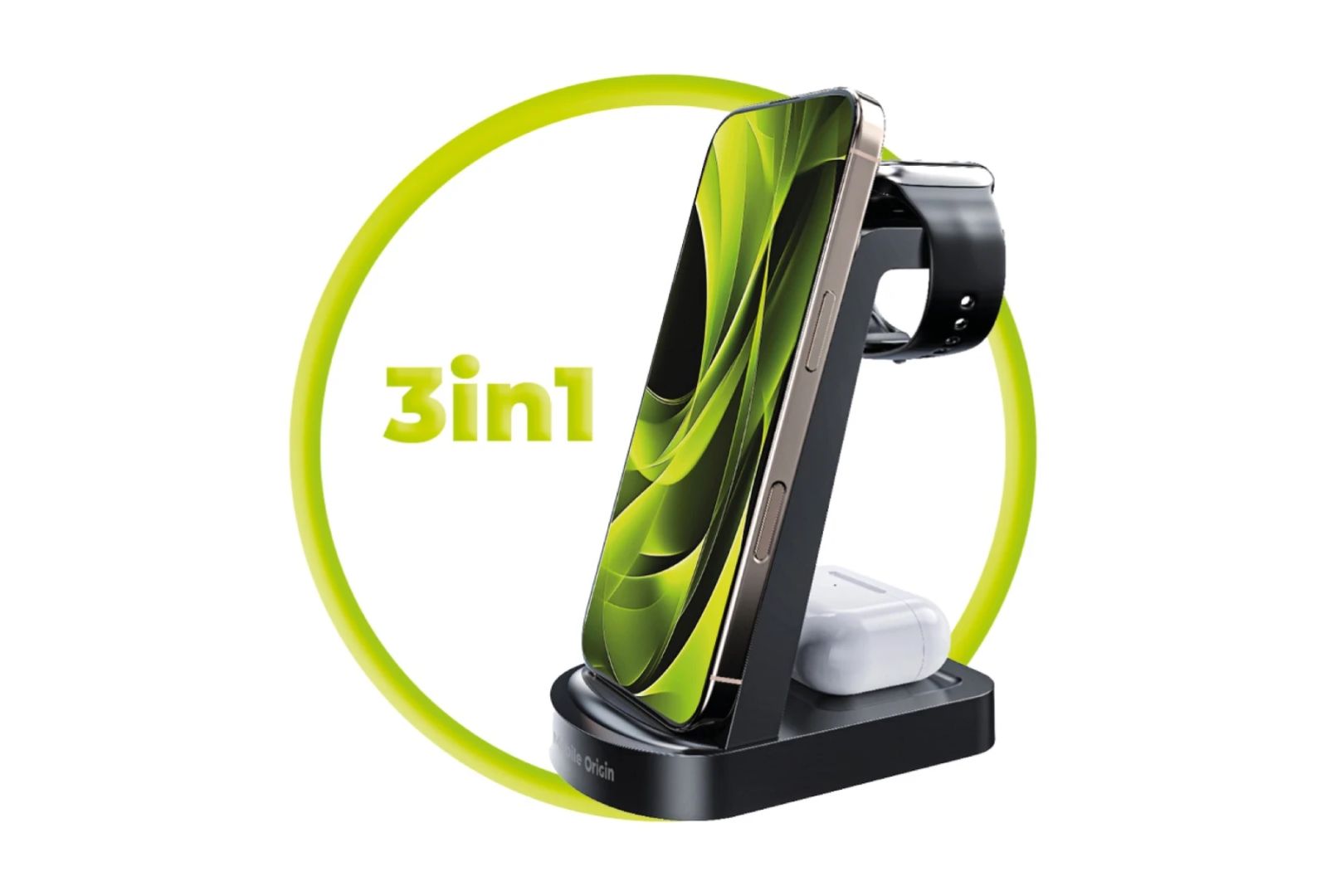 Mobile Origin 3in1 Wireless Charger PW14 iPhone Compatible