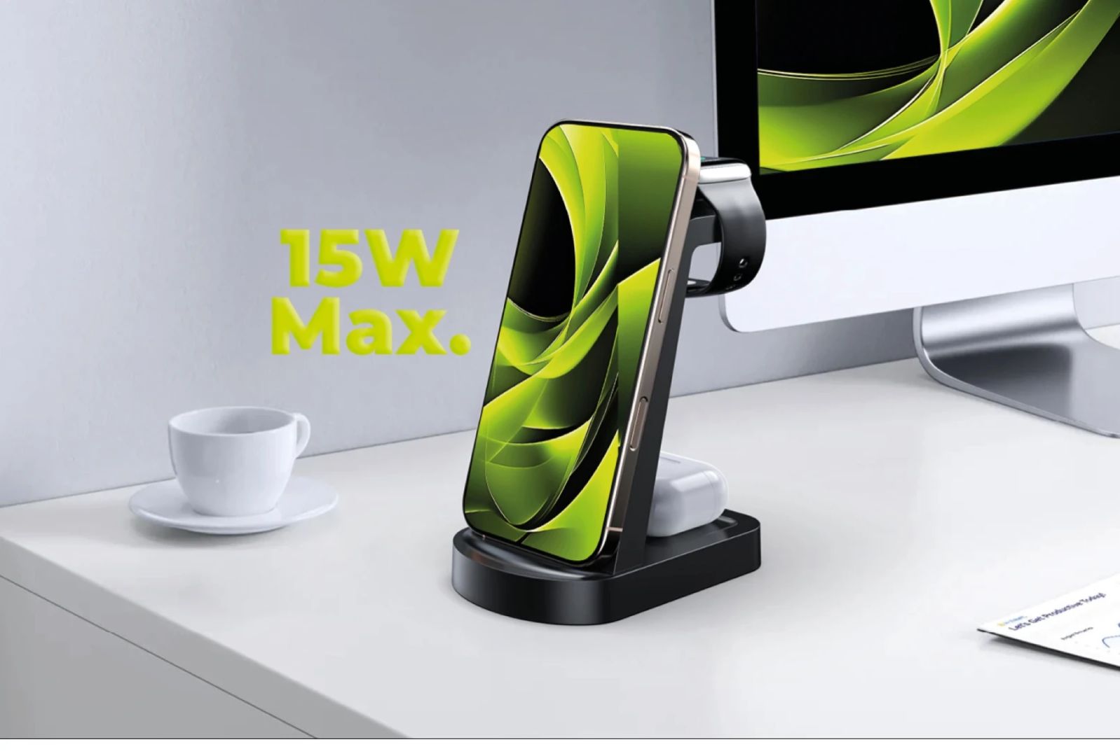 Mobile Origin 3in1 Wireless Charger PW14 iPhone Compatible