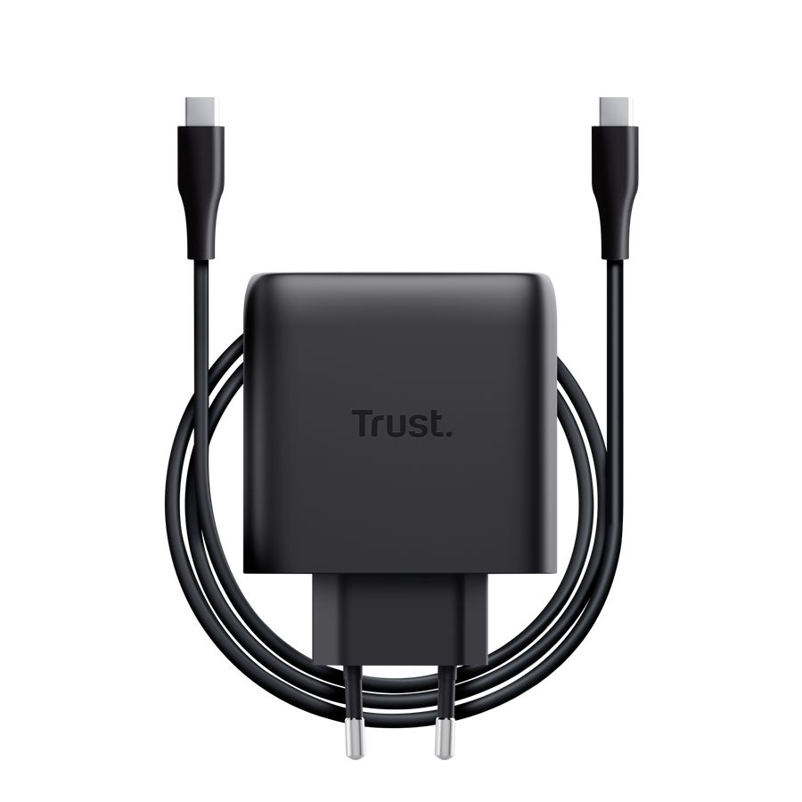 Trust Maxo 65W 2-Port USB-C GaN Charger Black