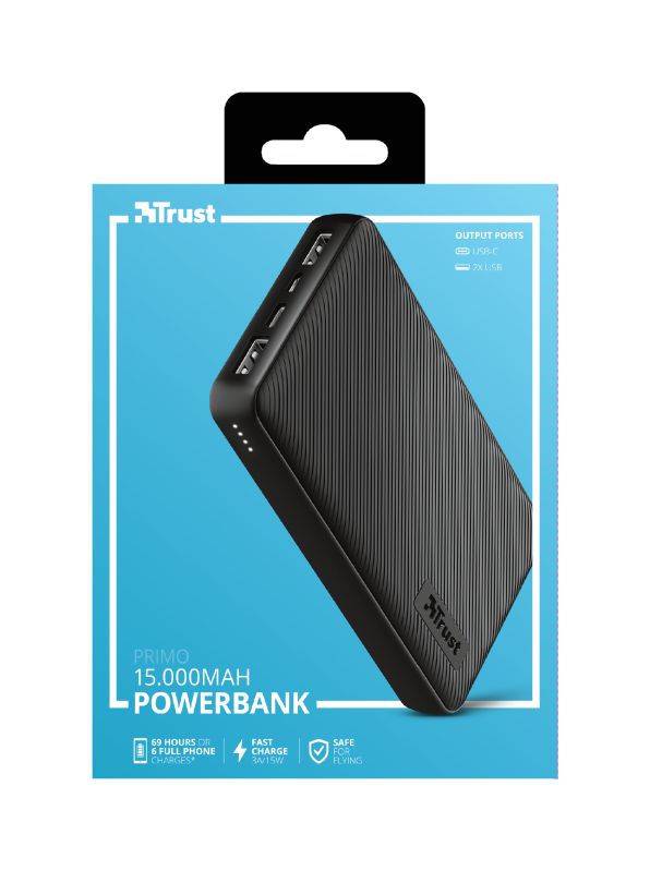 Trust Primo Compact 15000mAh PowerBank Black