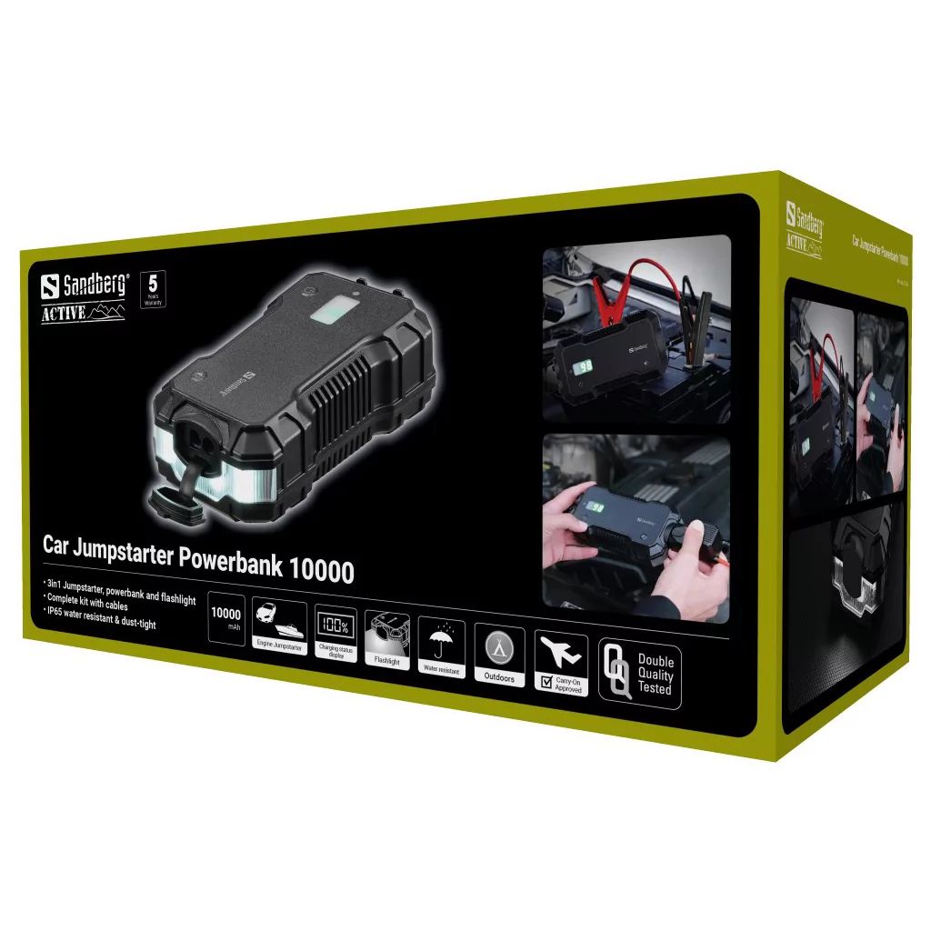 Sandberg Car Jumpstarter 10000mAh PowerBank Black 