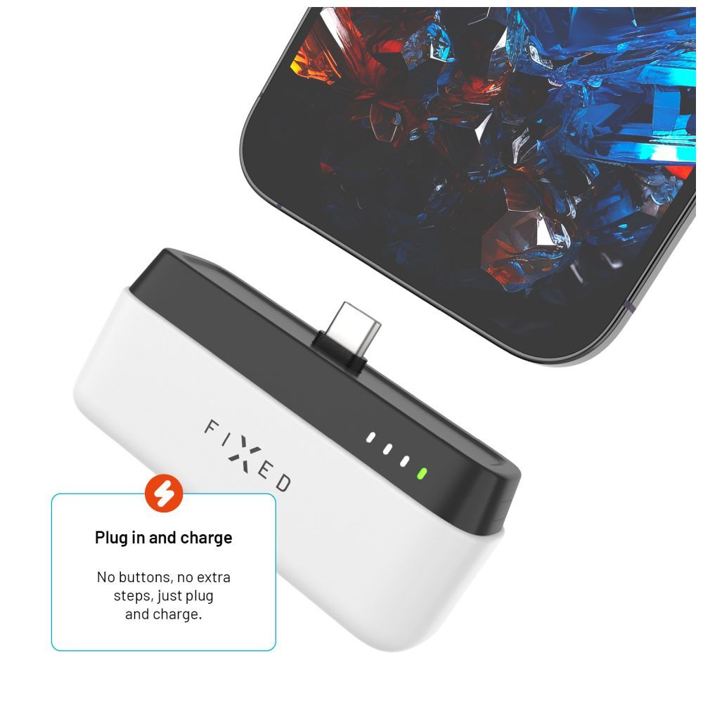 FIXED Zen 5 Plug-in PD 20W 5000mAh PowerBank fehér