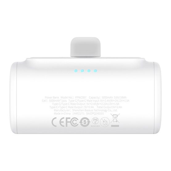 Baseus Compact 20W Type-C 5000mAh PowerBank White