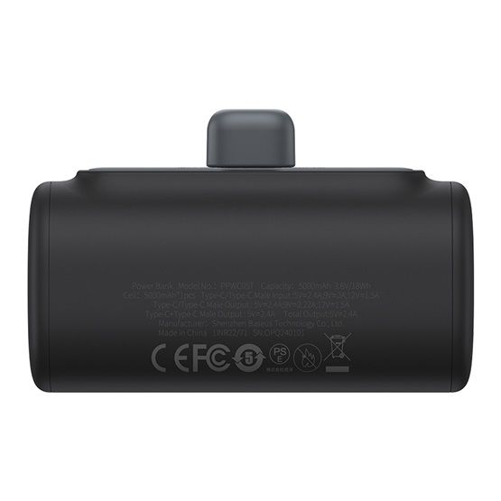 Baseus Compact 20W Type-C 5000mAh PowerBank Black