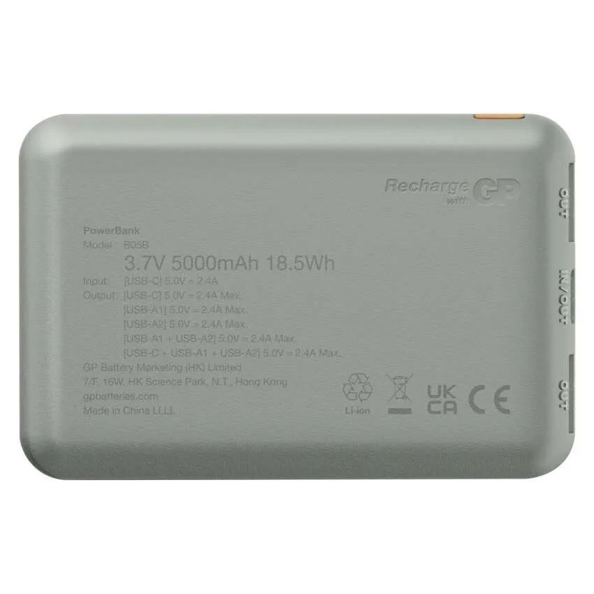 GP B+ Series 5000mAh PowerBank Grey