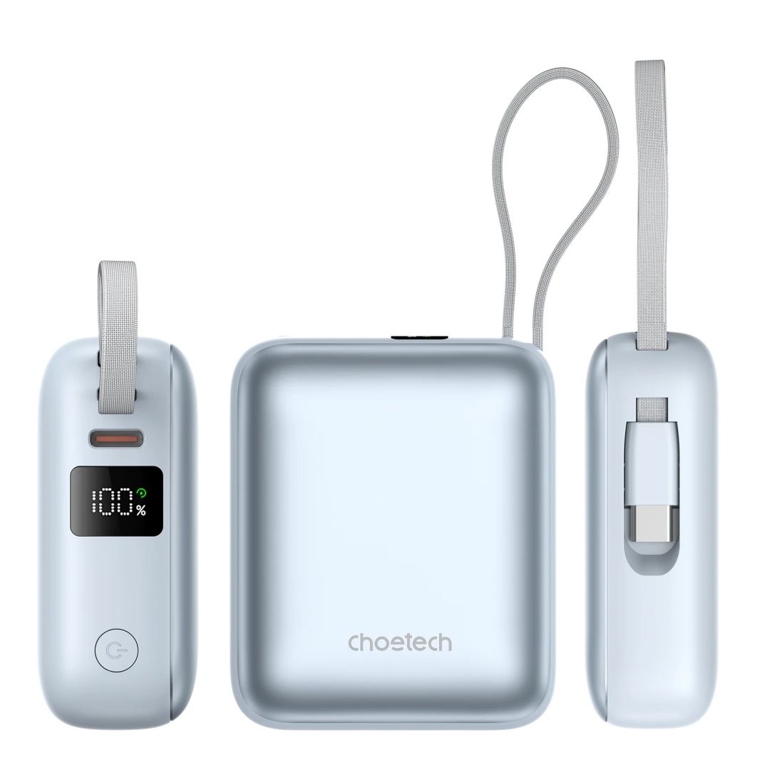 Choetech  B832 Mini 35W 10000mAh PowerBank with USB-C Cable Blue