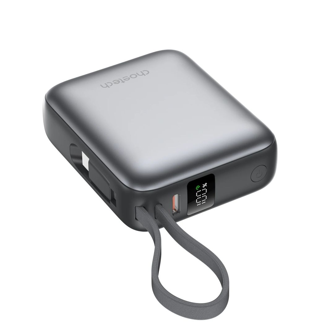 Choetech  B832 Mini 35W 10000mAh PowerBank with USB-C Cable Grey