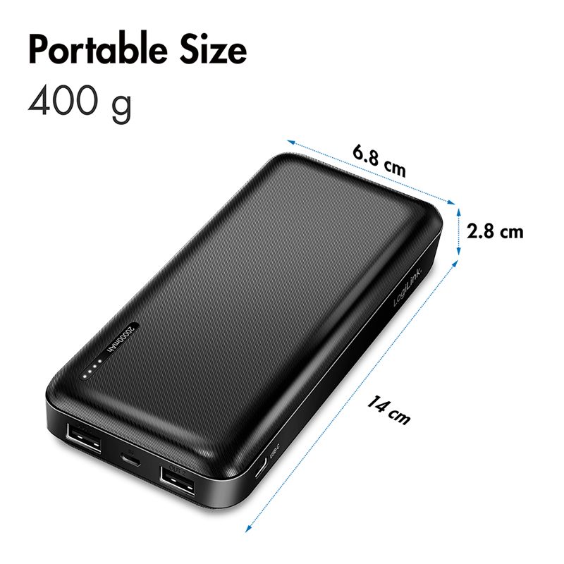 Logilink PowerBank 20000 mAh Black