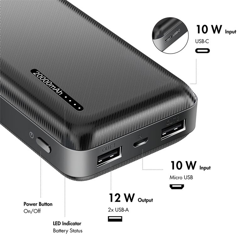 Logilink PowerBank 20000 mAh Black