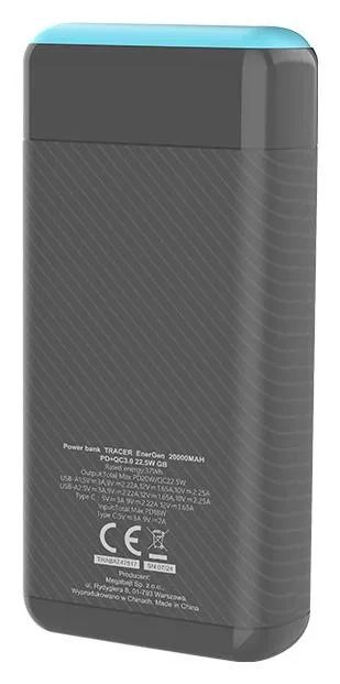 Tracer EnerGen 20000mAh PowerBank Black/Blue