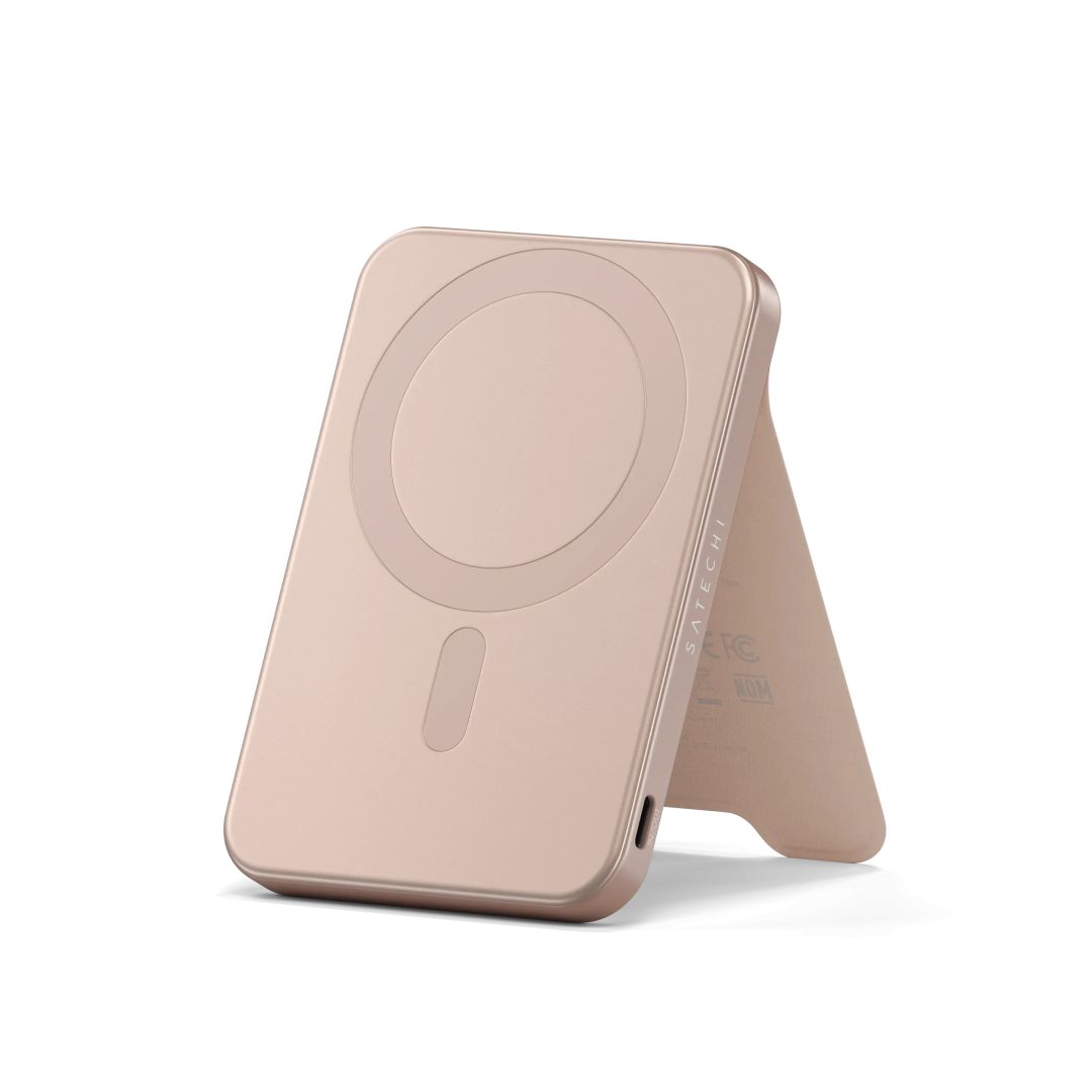 Satechi Qi2 5K Magnetic 5000mAh PowerBank with Stand Desert Rose
