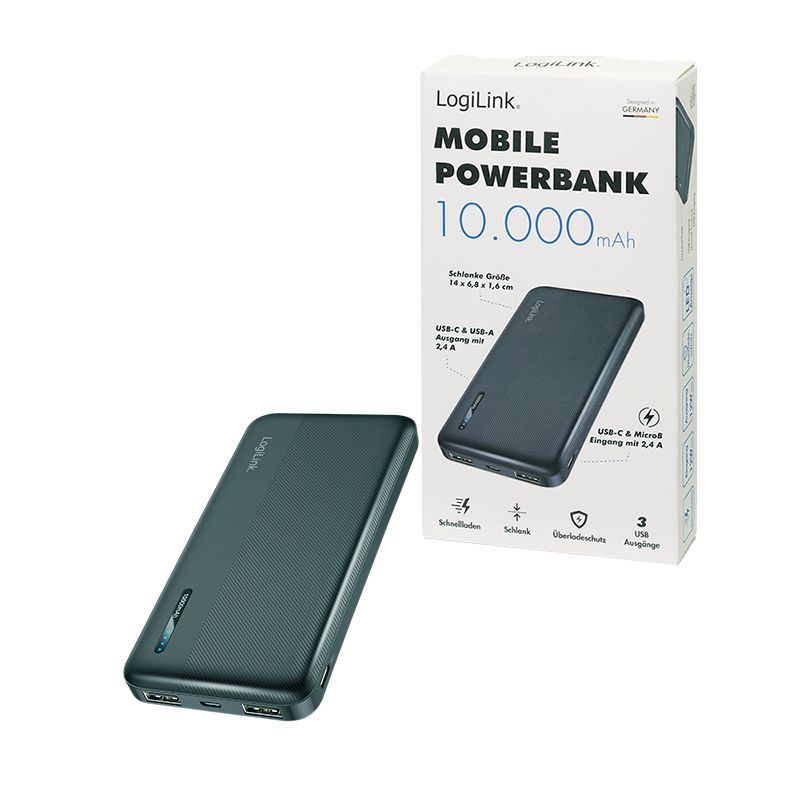 Logilink 10000 mAh PowerBank Black