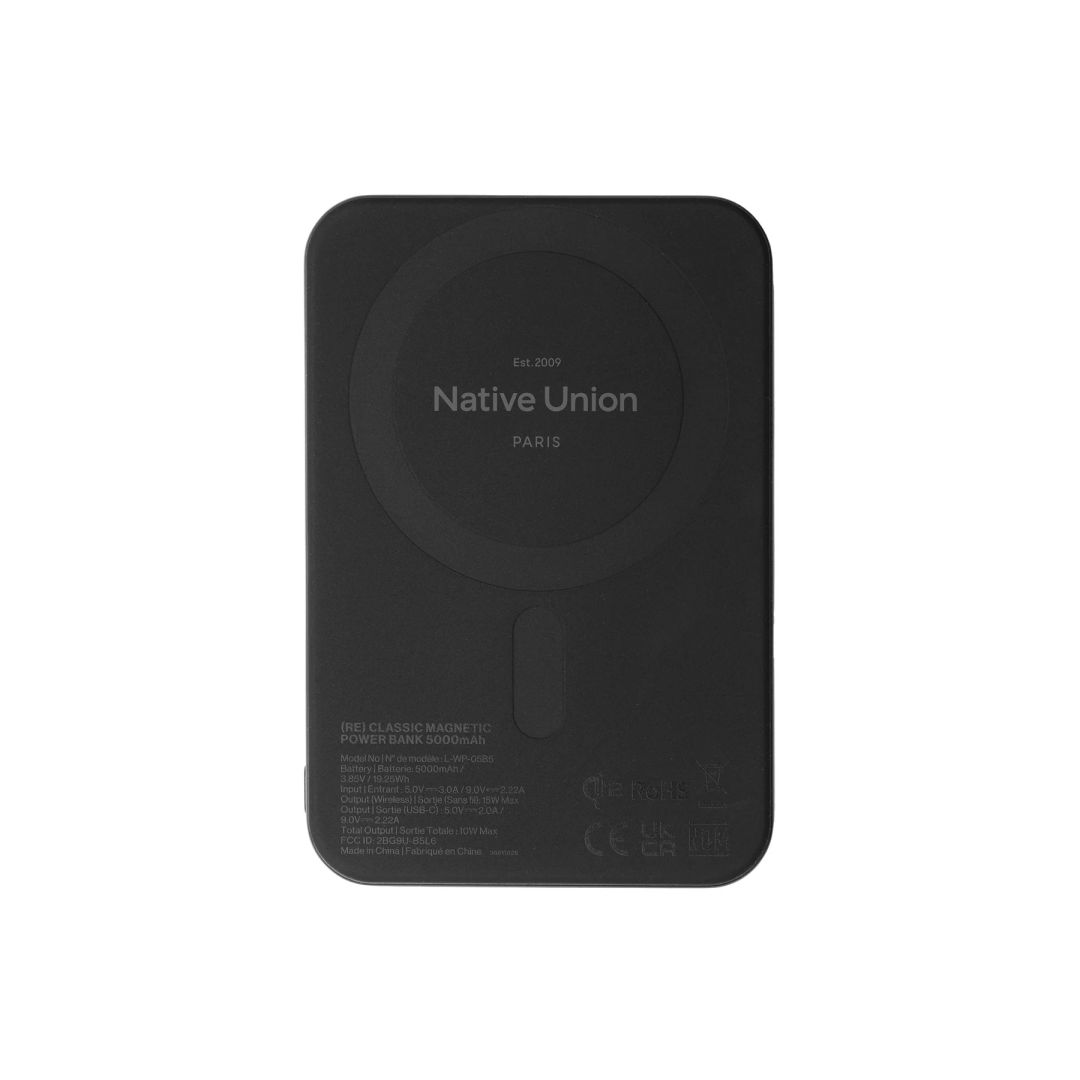 Native Union (Re)Classic Magnetic PowerBank Qi2 5000mAh Black