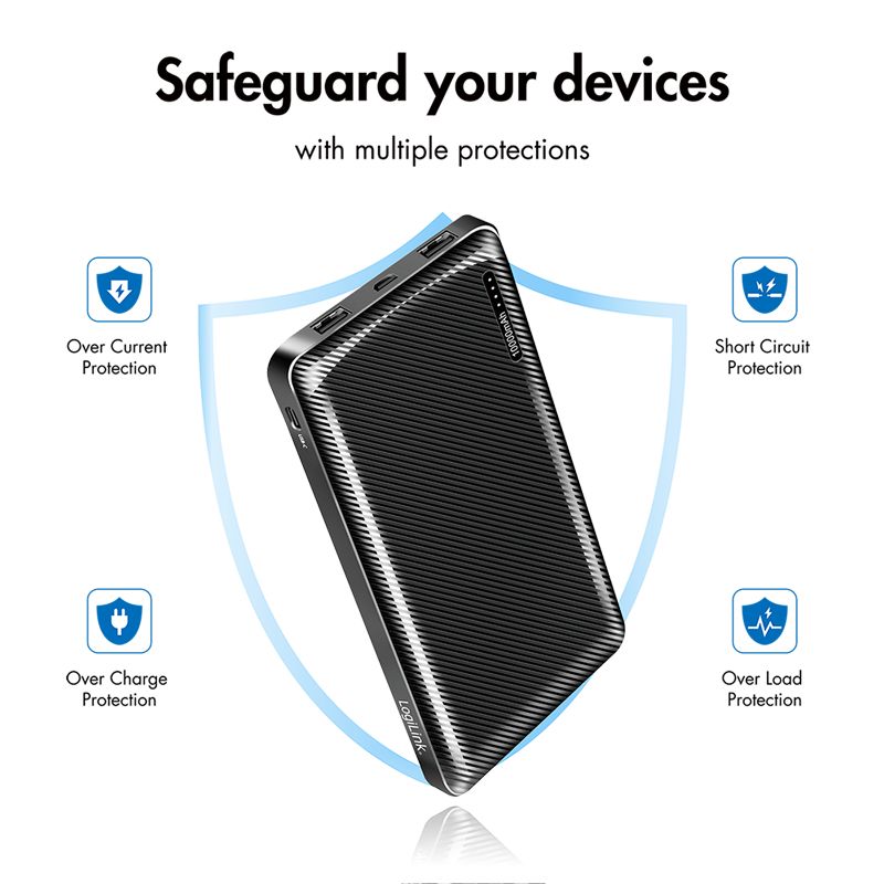 Logilink 10000 mAh Powerbank Black