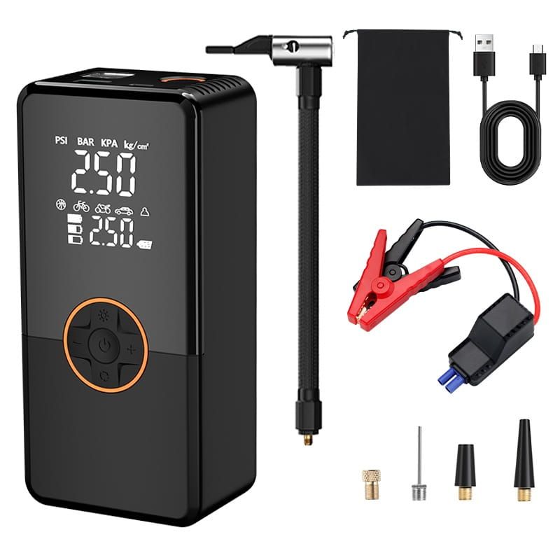 Platinet 8000mAh PowerBank with Car Jump Strater with Compressor Black