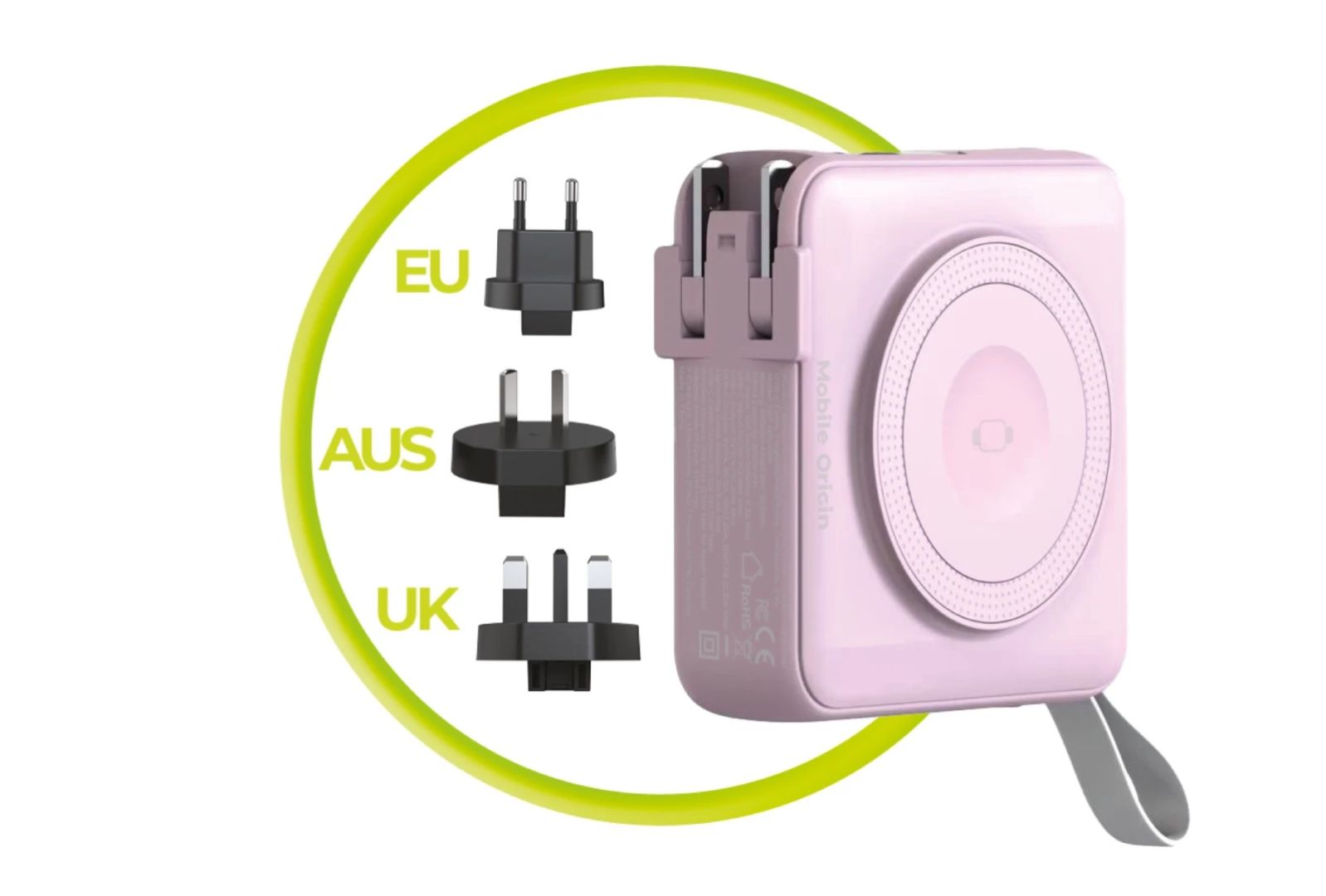 Mobile Origin 10000mAh PowerBank Pink