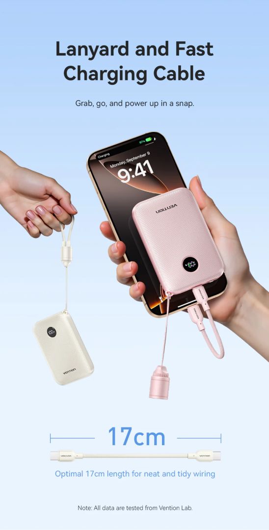 Vention FKAB0-C 10000mah PowerBank Black