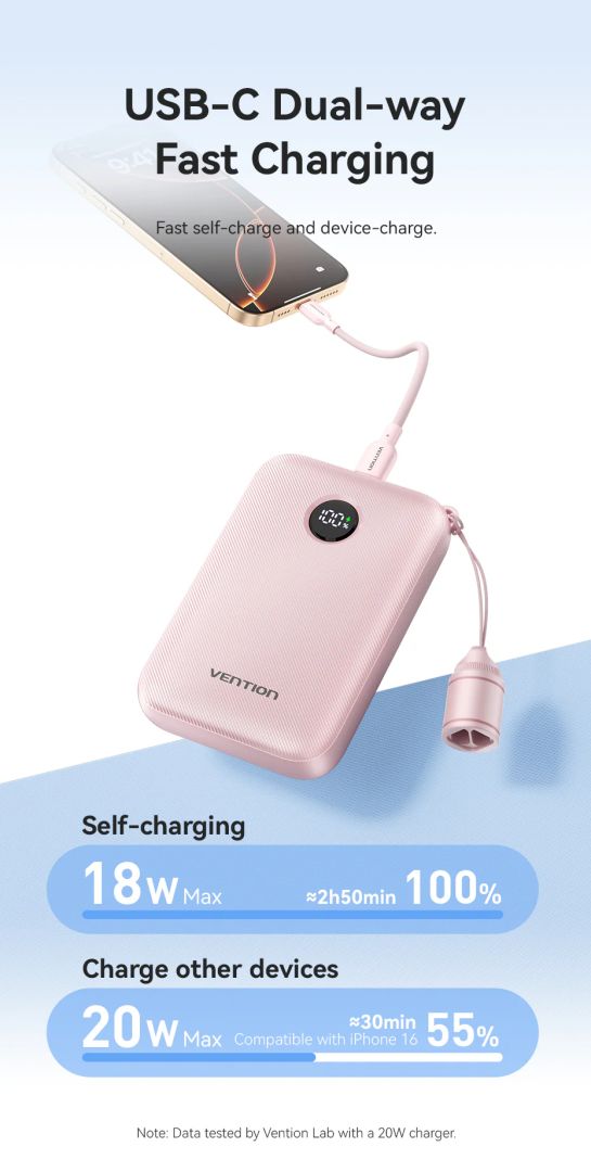 Vention FKAN0-C 10000mah PowerBank Beige