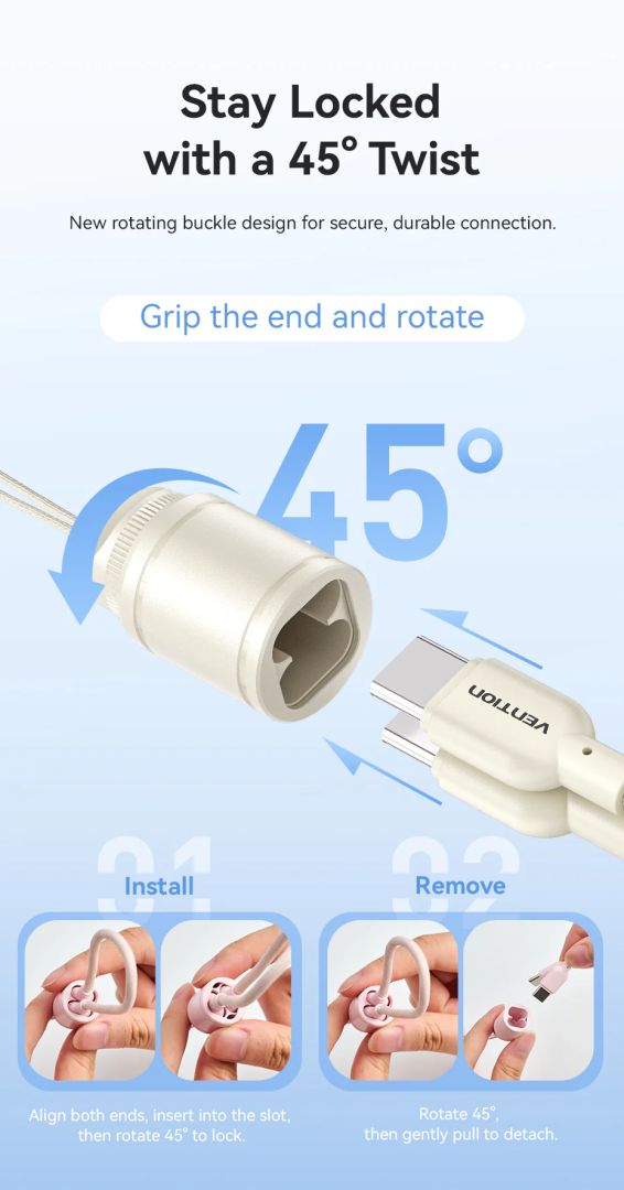 Vention FKAP0-C 10000mah PowerBank Gradient Pink