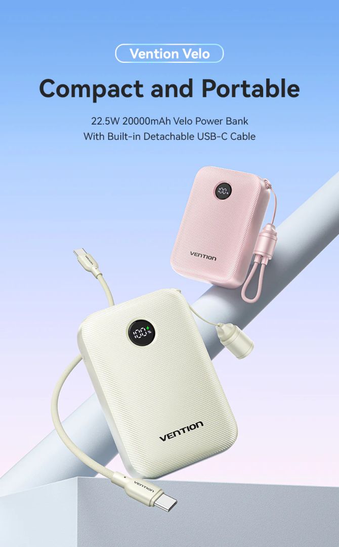 Vention FKBP0-C 20000mah PowerBank Gradient Pink
