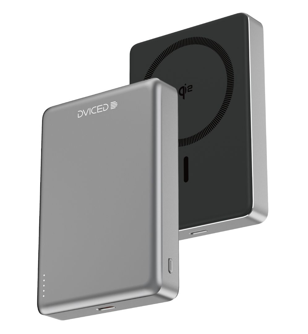 Dviced Qi2 Ultrathin MagSafe 10000mAh Powerbank Black/Grey
