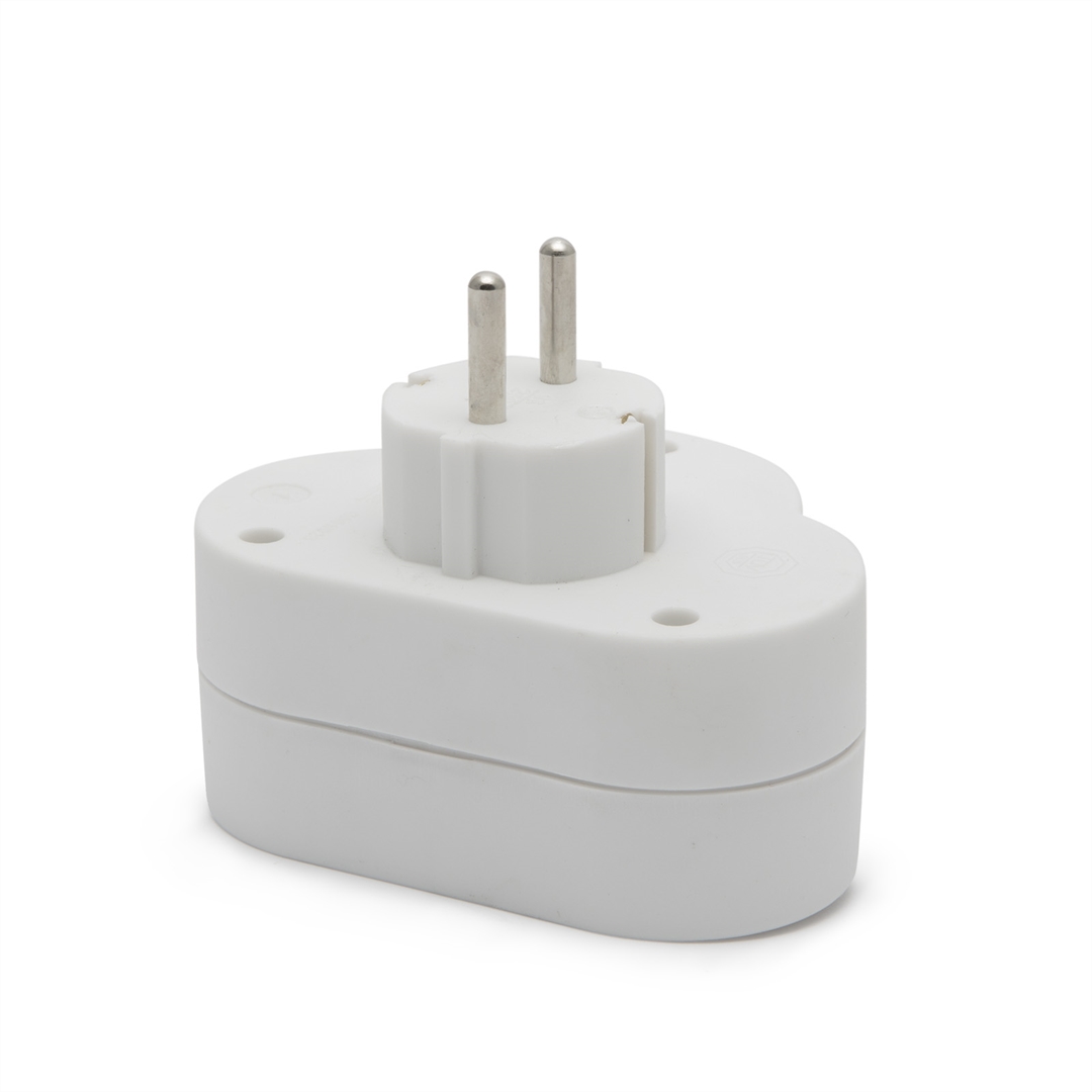 Delight Hálózati Elosztó Kapcsolóval 2DIN Fali White