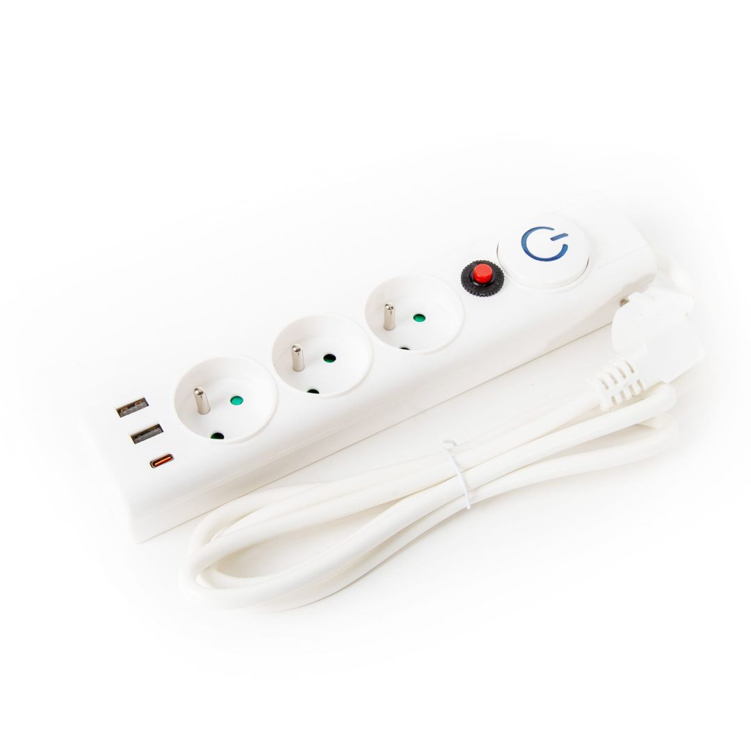 Platinet Hálózati Elosztó Kapcsolóval 3DIN 3m White