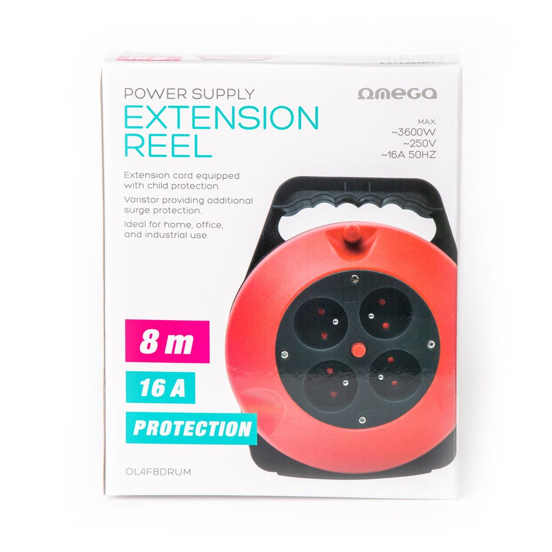 Platinet Hálózati Hosszabbító 8m Orange/Black