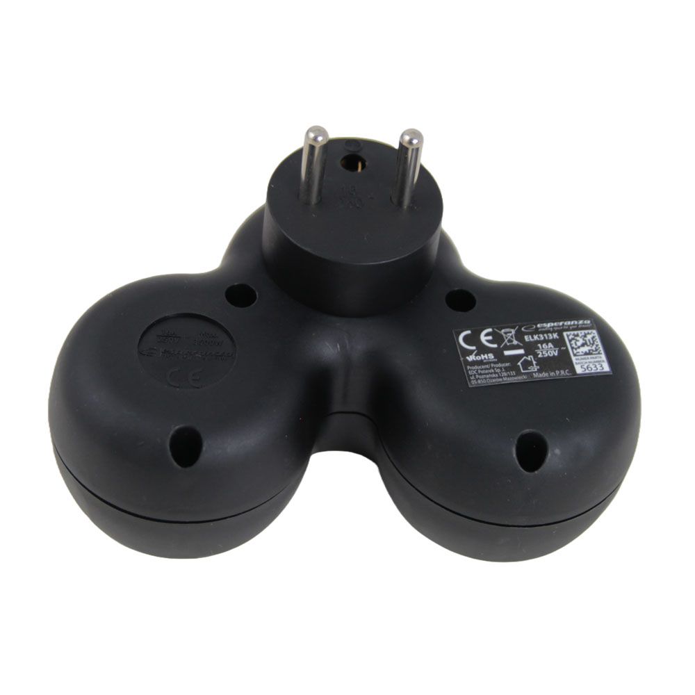 Esperanza Hálózati Elosztó 3DIN Fali Black