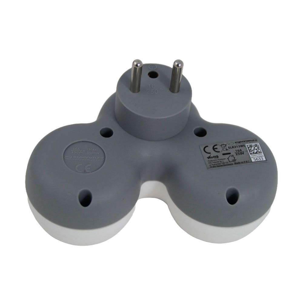 Esperanza Hálózati Elosztó 3DIN Fali White/Grey