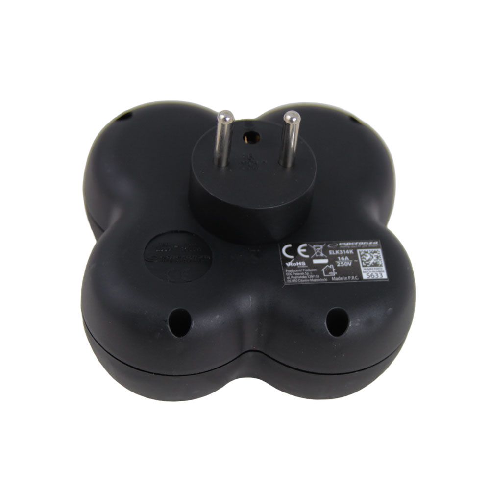 Esperanza Hálózati Elosztó 4DIN Fali Black