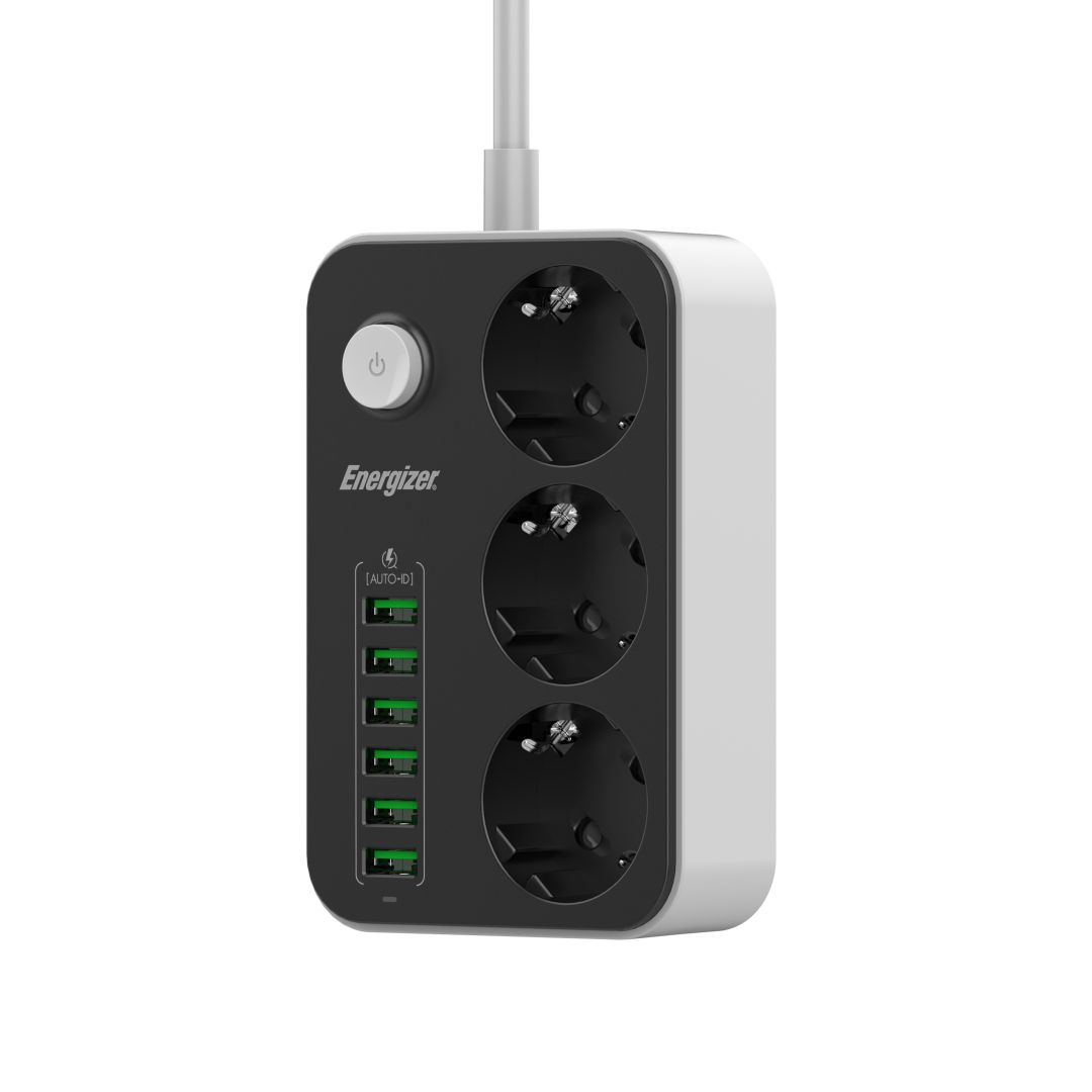 Energizer EPB2500W00EU Hálózati Elosztó Kapcsolóval 3DIN 2m White