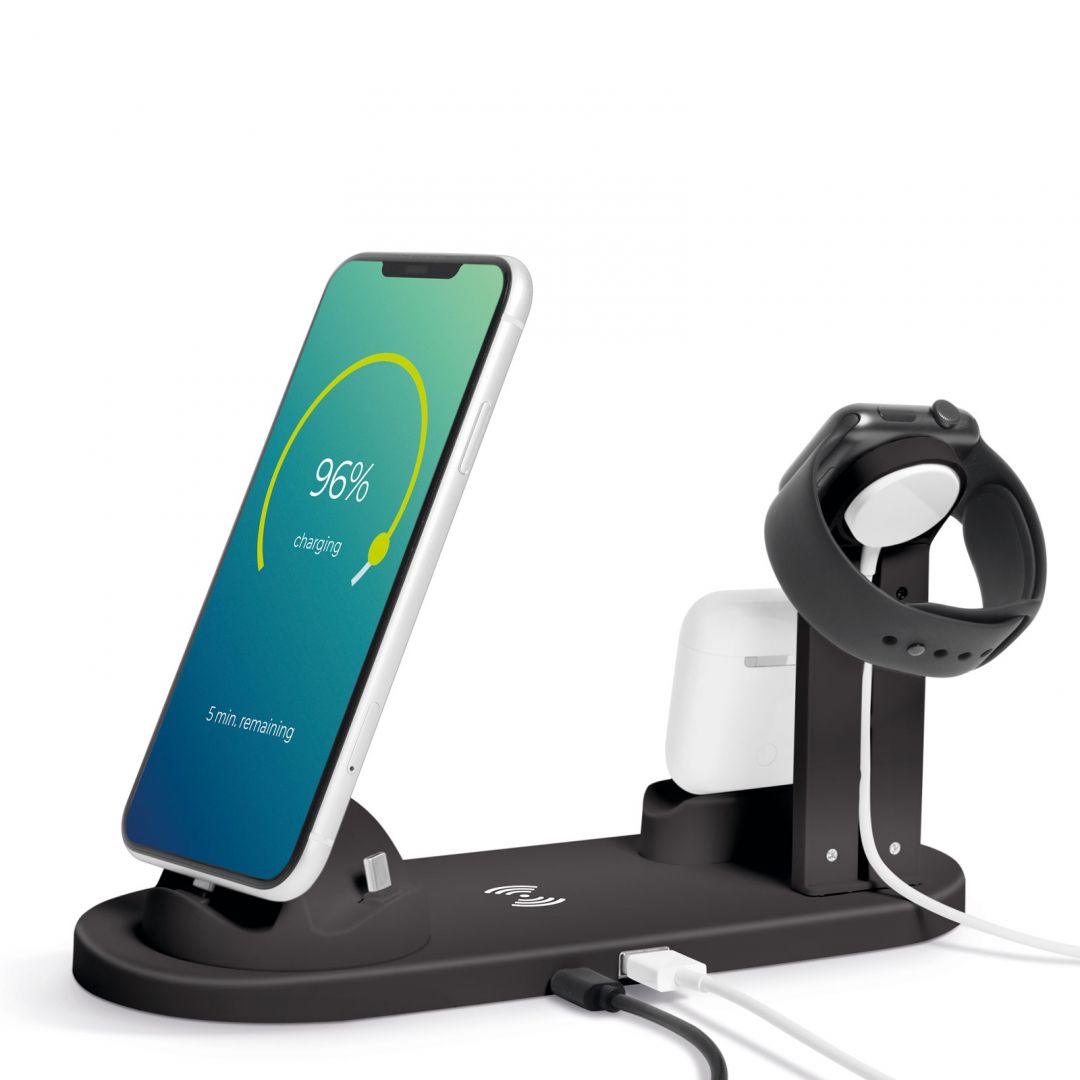 Bewello BW2006BK Wireless Charging Station Black
