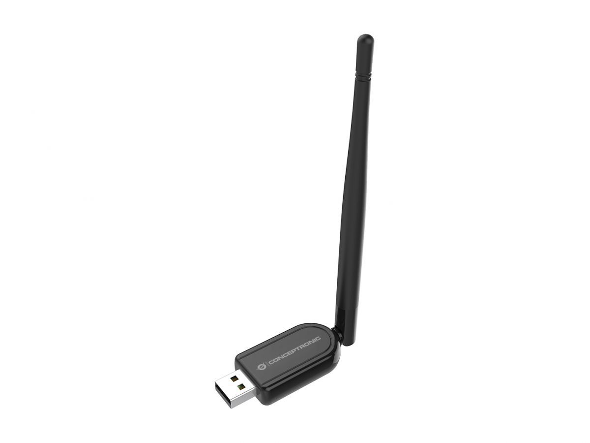 Conceptronic  ABBY07B Long Range Bluetooth 5.1 USB Adapter with External Antenna Black