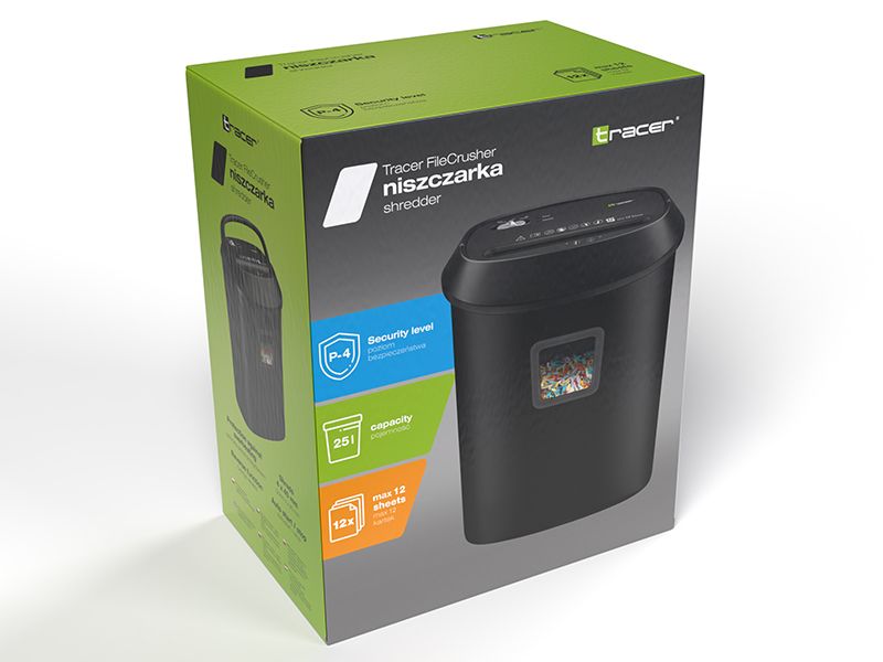 Tracer FileCrusher Iratmegsemmisítő Black