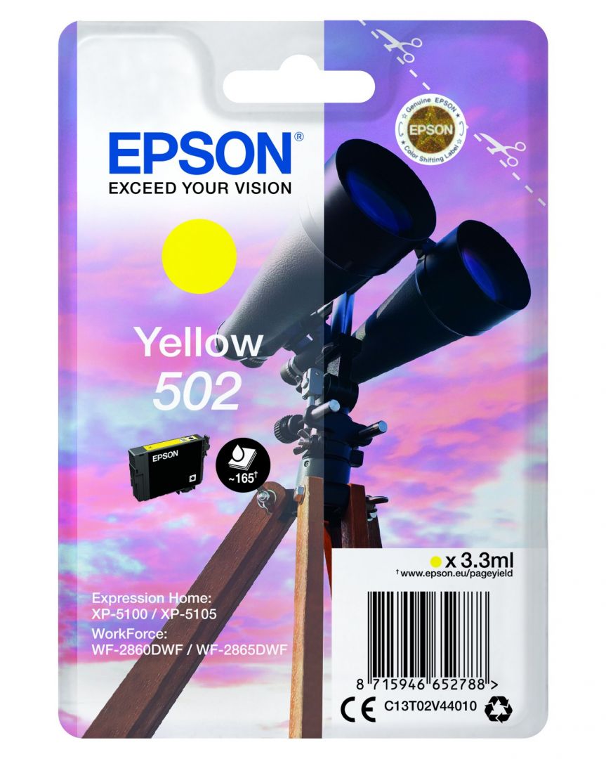 Epson T02V4 (502) Yellow tintapatron