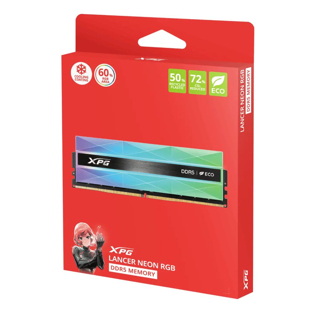 A-Data 32GB DDR5 6000MHz Kit(2x16GB) Lancer Neon RGB